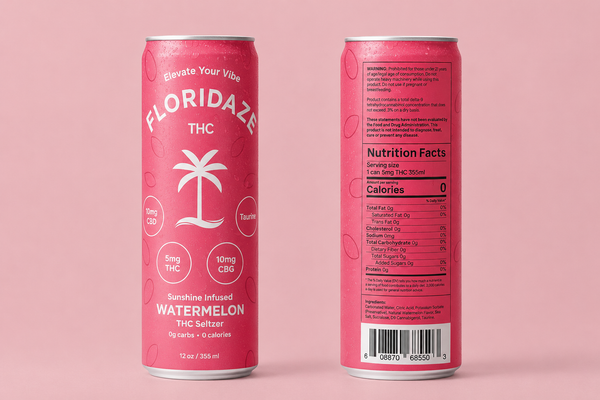 Floridaze Watermelon 4-Pack – Sunshine Infused Seltzer (12oz)