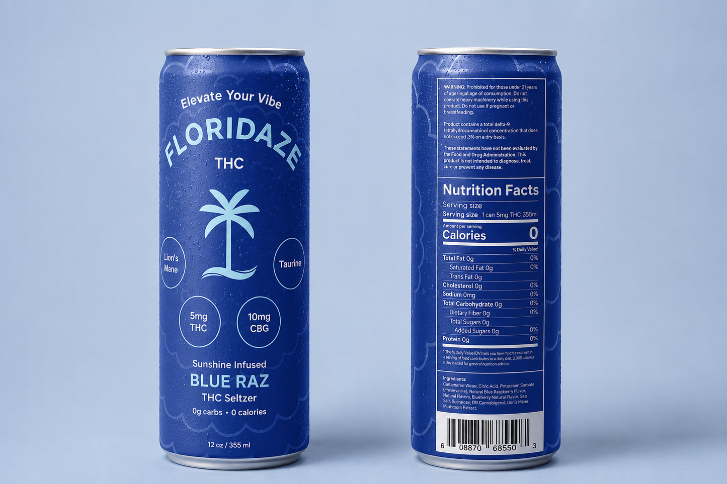 Floridaze Blue Raz – 24 Pack Case (12oz)